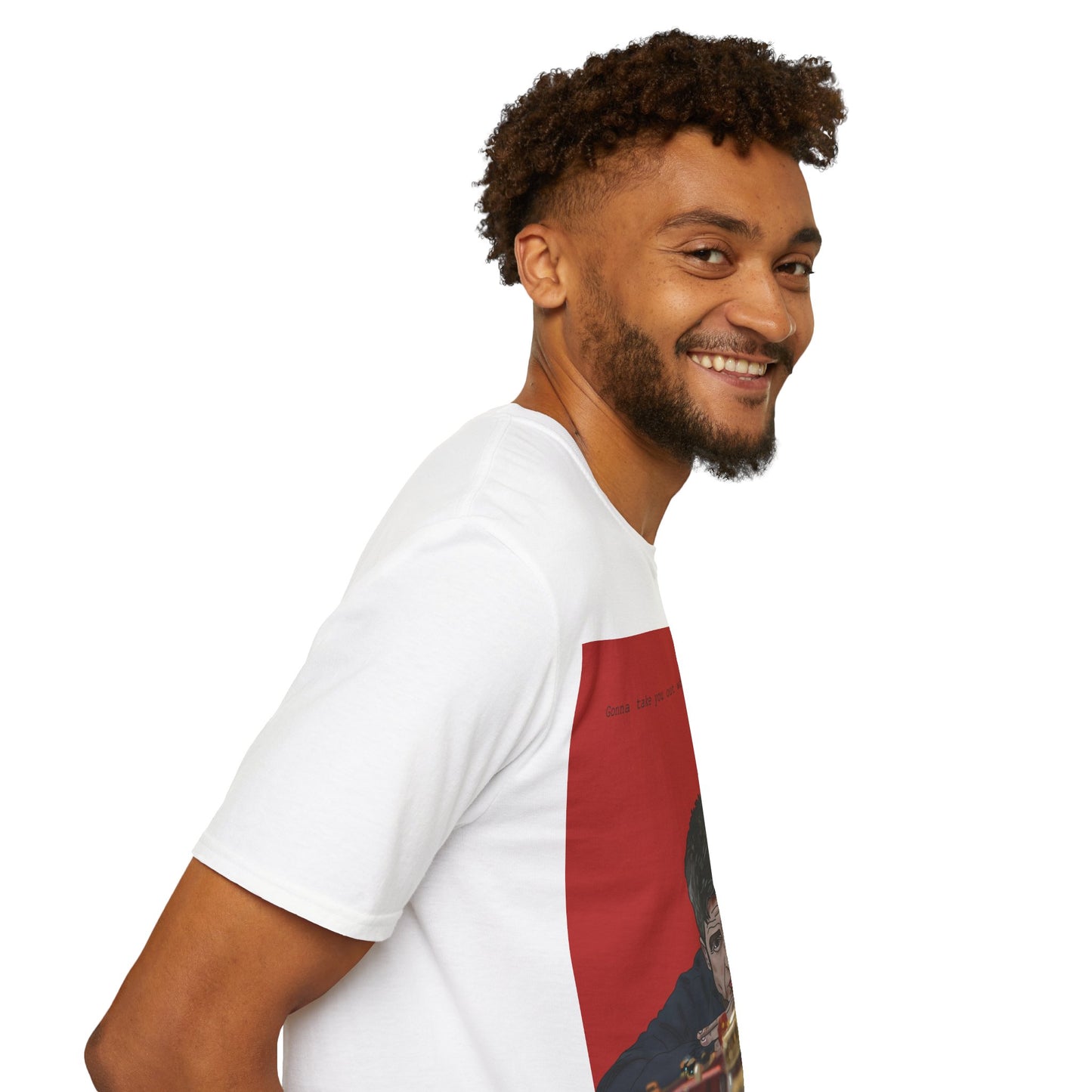 Noel Gallagher Rock Guitar Portrait T‑Shirt — Moody Musician Design