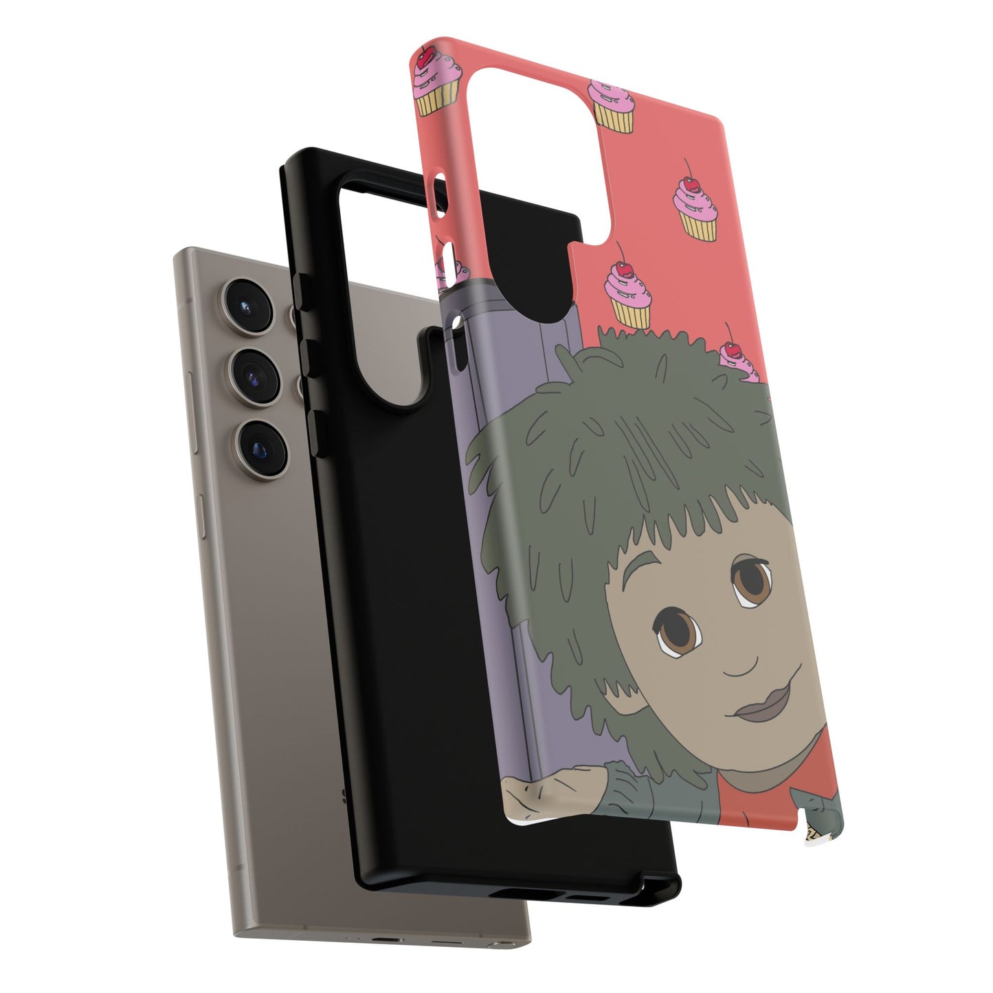 Cute Cupcake Tiny Phone Case — Whimsical Retro Character Protective Cover