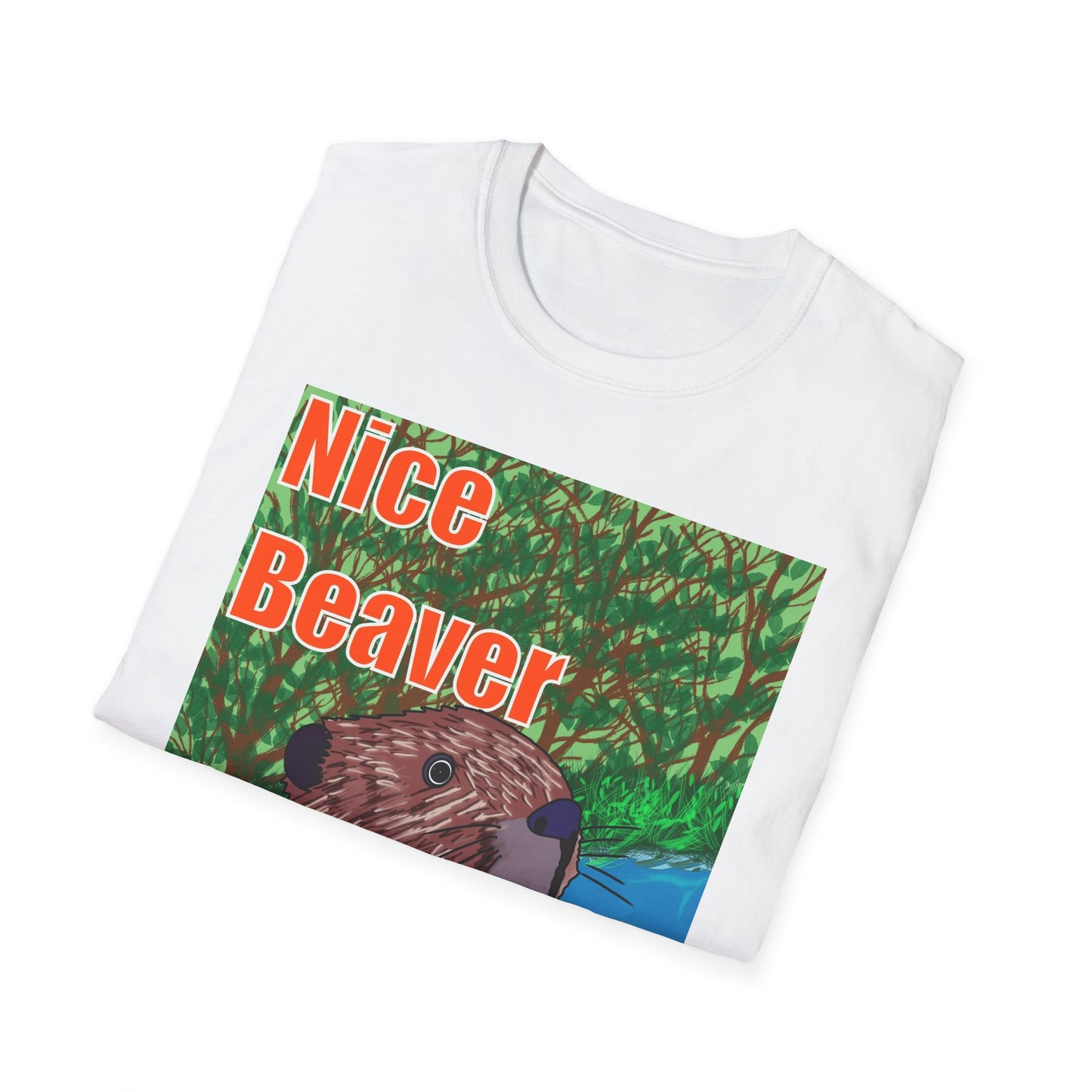 Nice Beaver T-Shirt — Cute Woodland Animal Graphic Tee