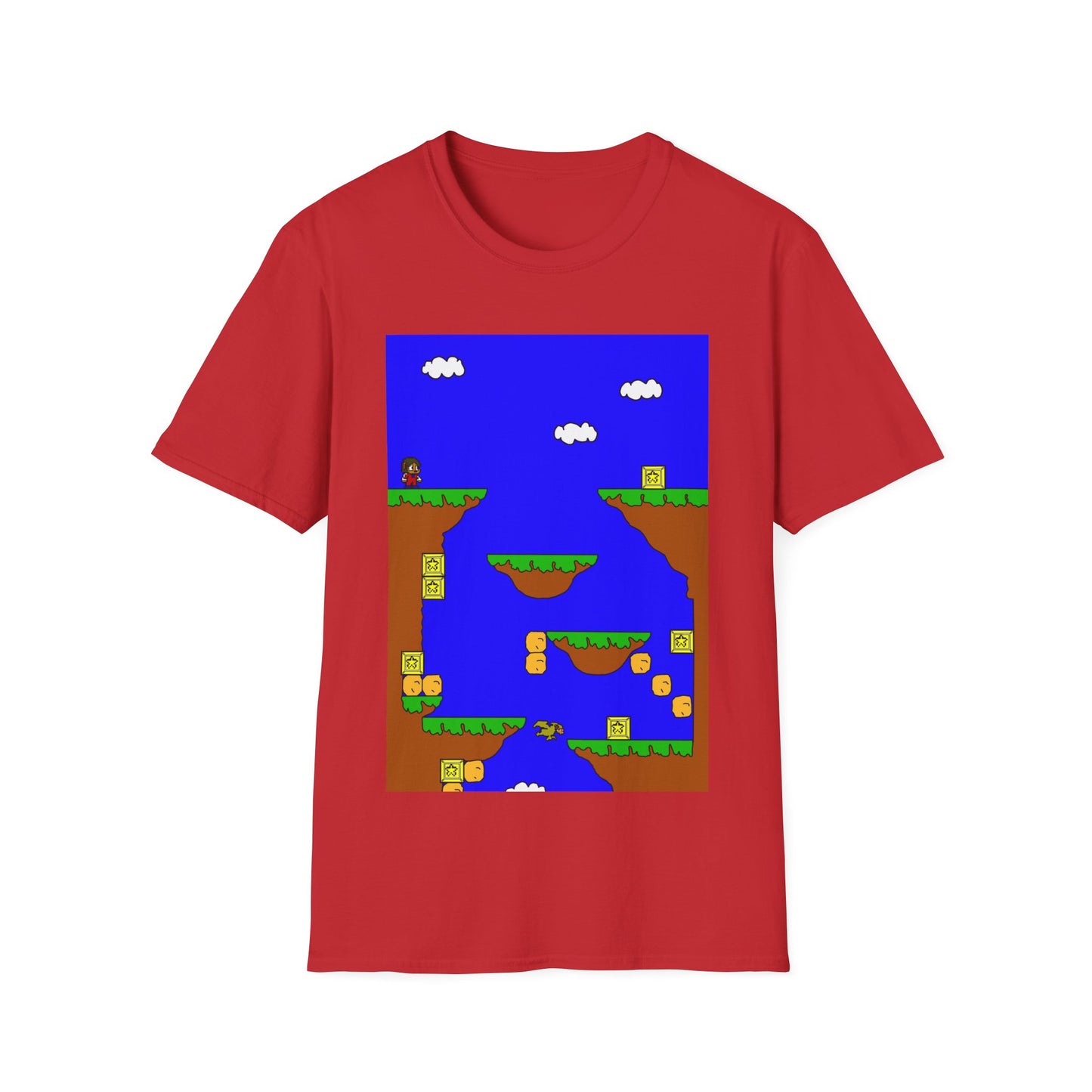Alex The Kid Retro Pixel Platformer T-Shirt — Vintage Video Game Level Design Tee