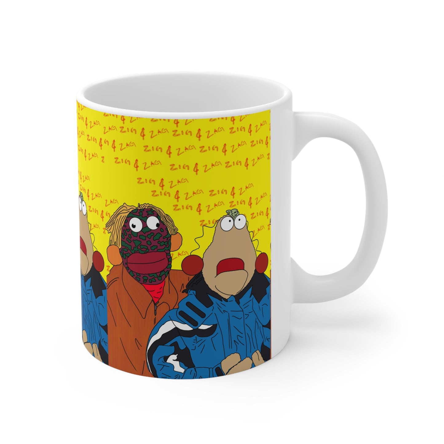Zig & Zag 90s  Graphic Mug – Colorful Cartoon Character Coffee Cup