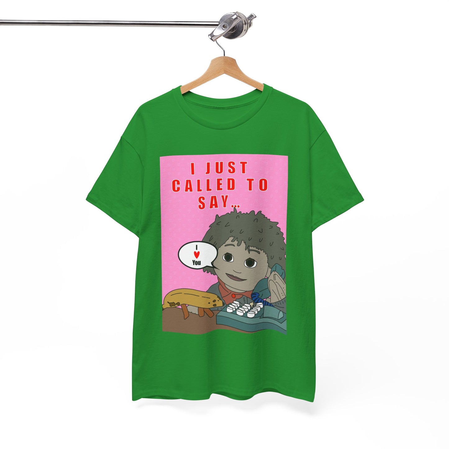 Limited Edition Valentines Day “I Just Called to Say I  You” Cartoon Graphic T-Shirt