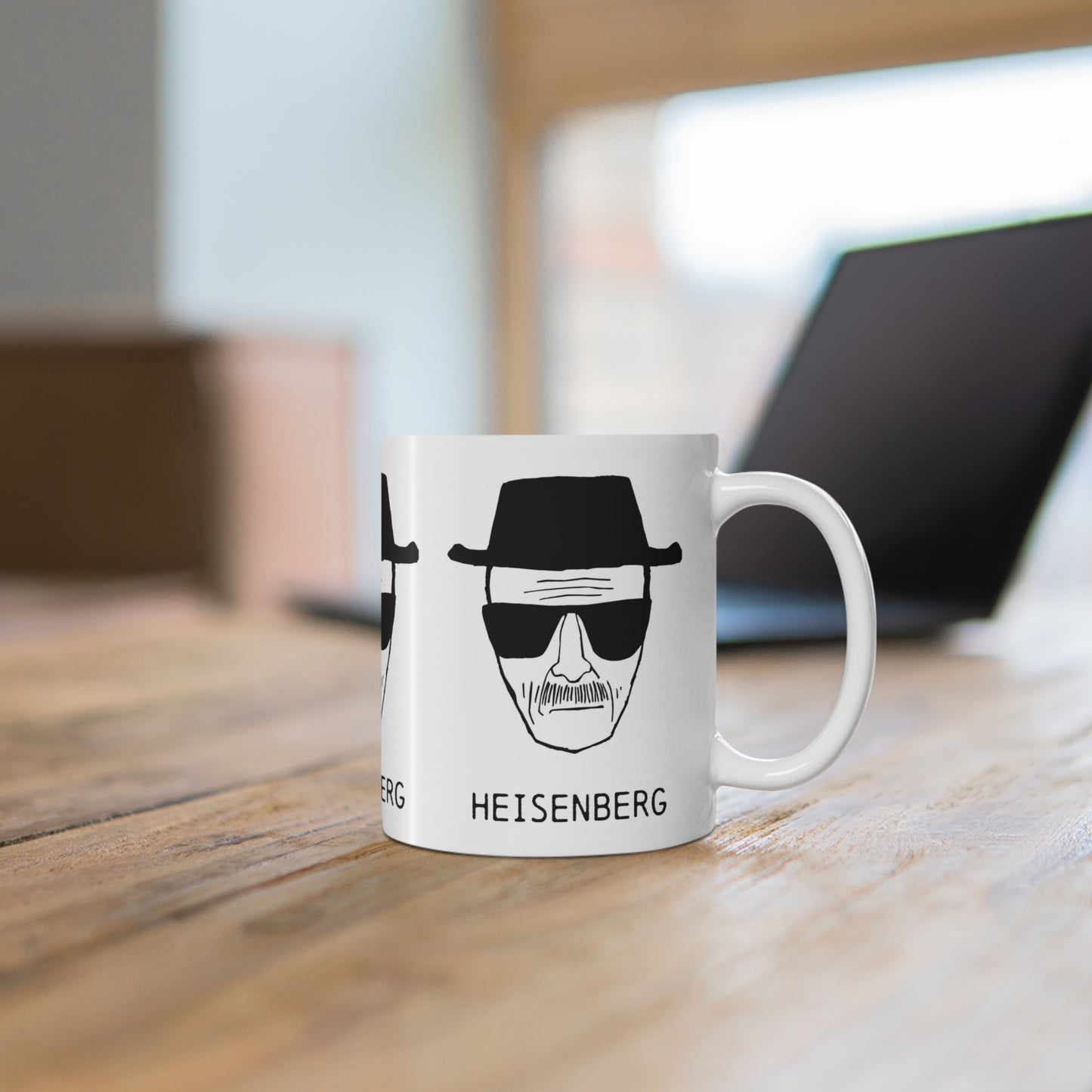 Heisenberg Face Mug — TV Show Walter White Coffee Cup (11oz & 15oz)