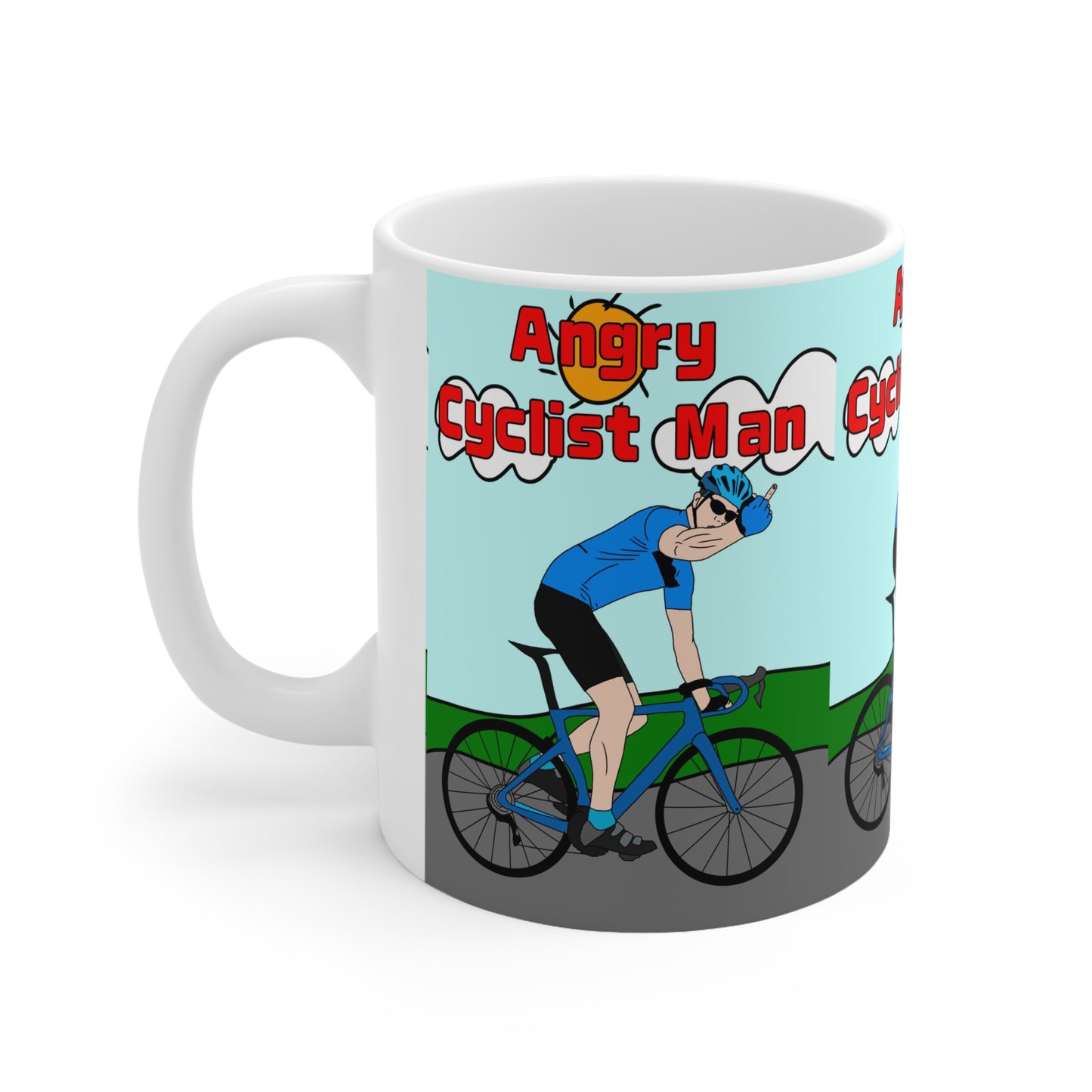 Angry Cyclist | Funny Mug | More Jam