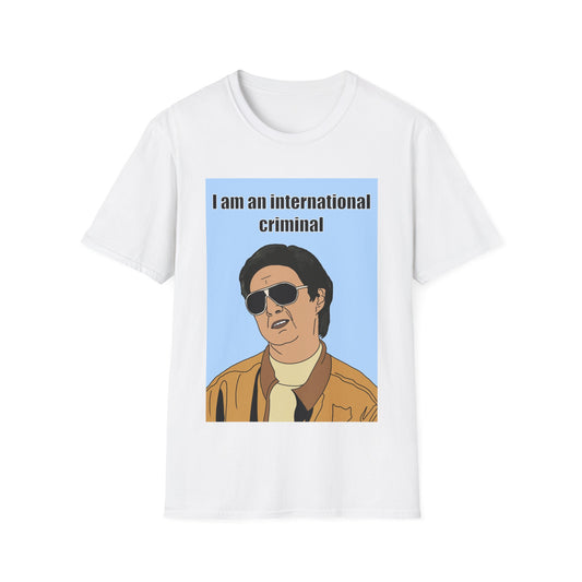 The Hangover Graphic T-Shirt — "I Am an International Criminal" Retro Portrait Tee