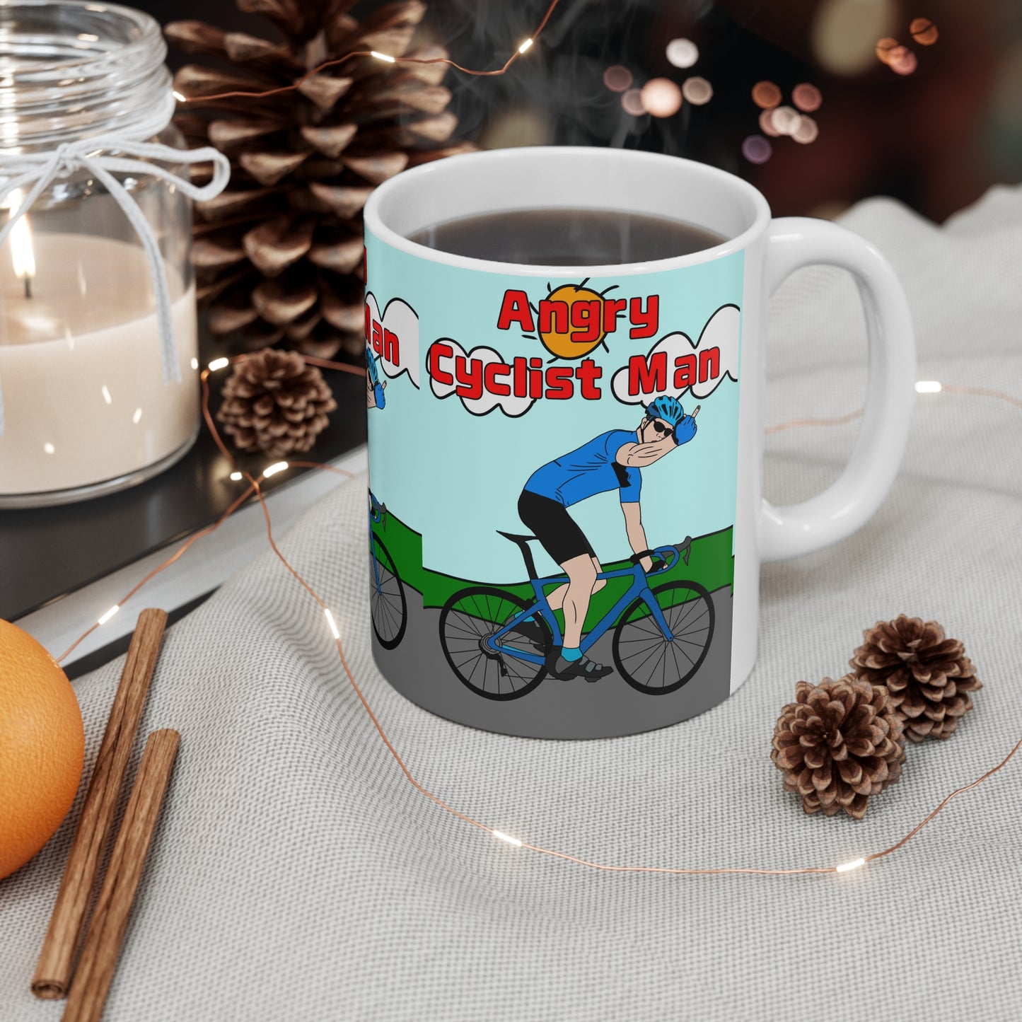 Angry Cyclist | Funny Mug | More Jam