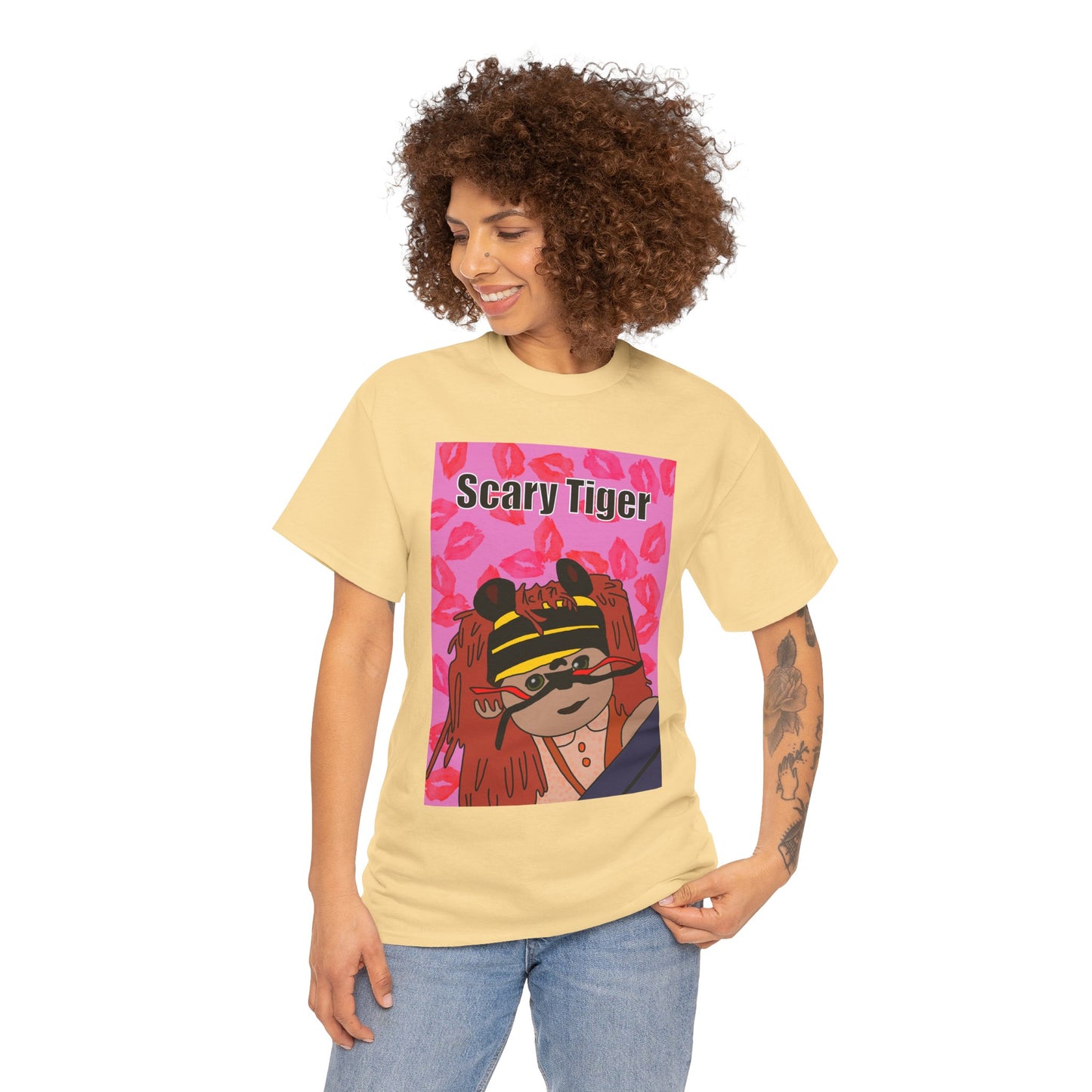 Limited Edition Valentines Day Scary Tiger Graphic Tee