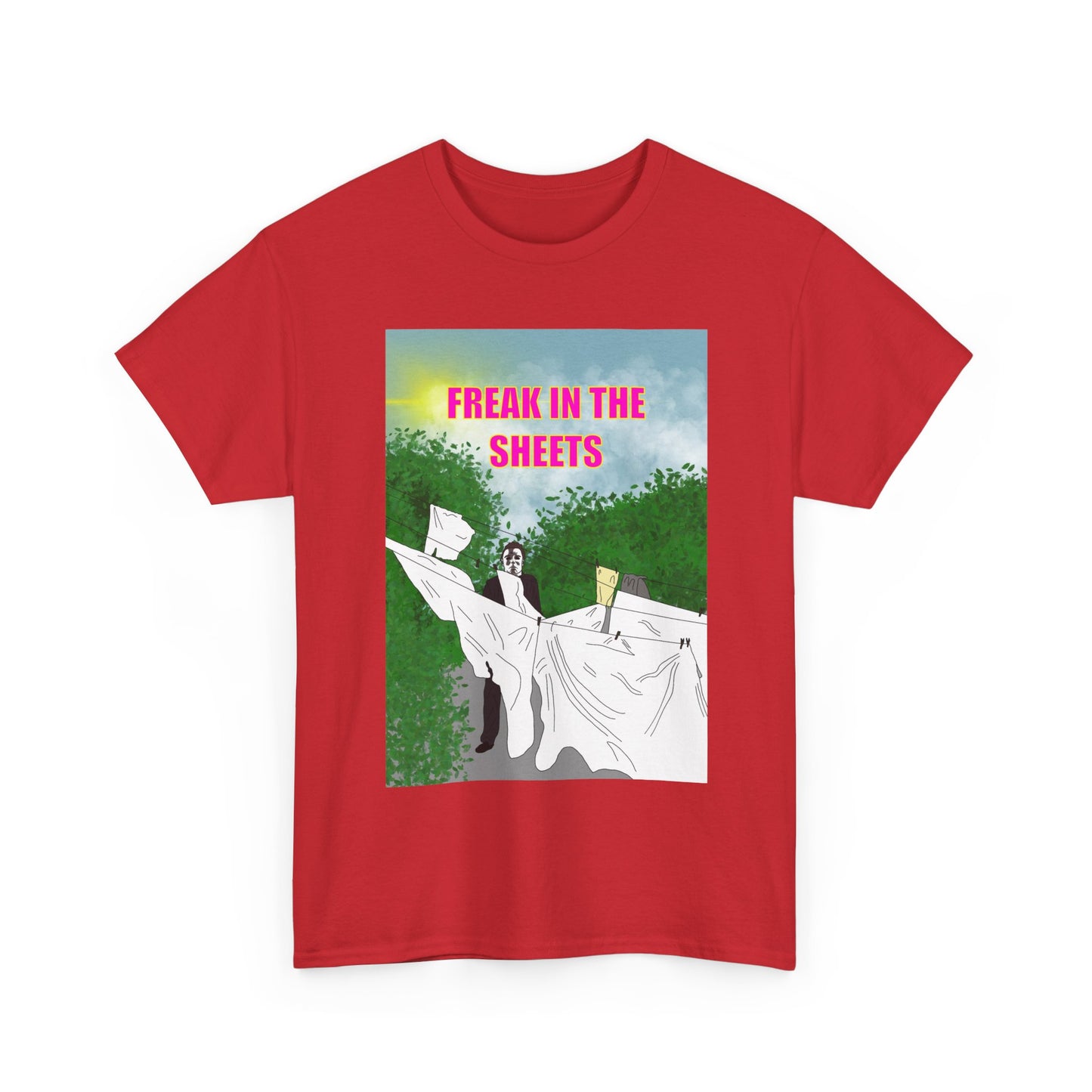 Graphic Tee — "Freak in the Sheets" Retro Ghost Design