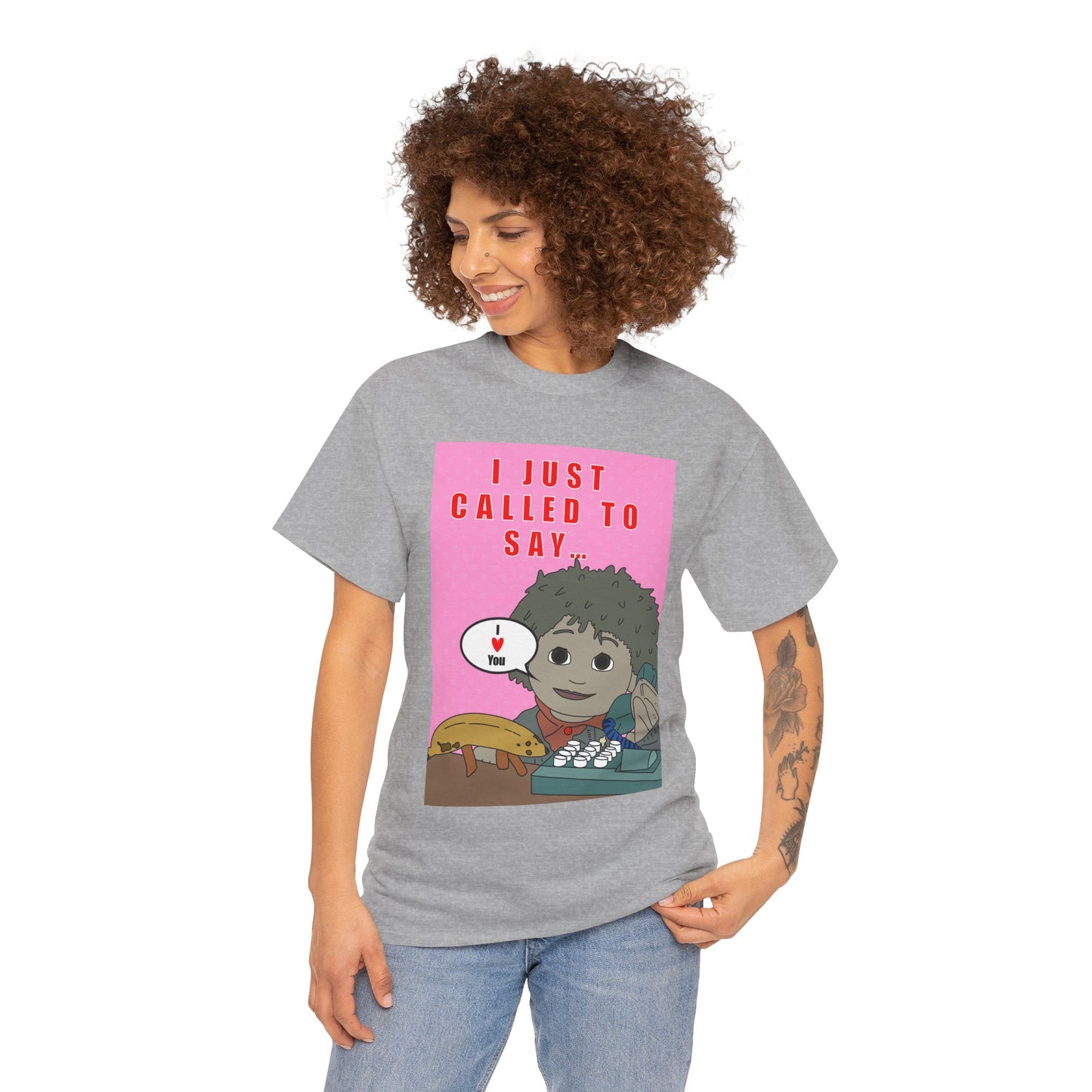 Limited Edition Valentines Day “I Just Called to Say I  You” Cartoon Graphic T-Shirt