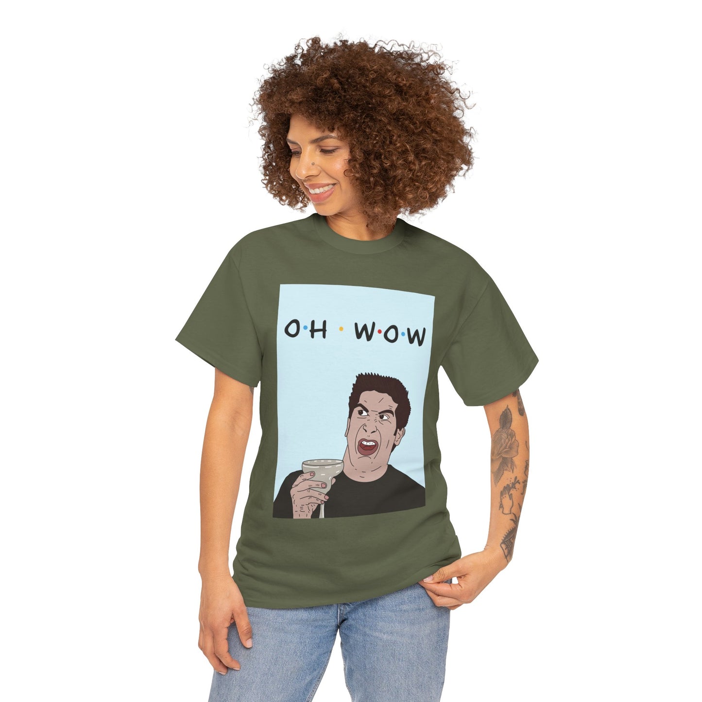 Friends Tee — 'Oh Wow' Funny Ross Geller Shirt