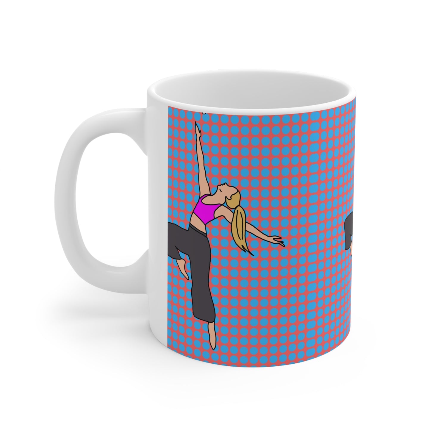 Dance Pose Ceramic Mug — Modern Pop Art Dancer Coffee