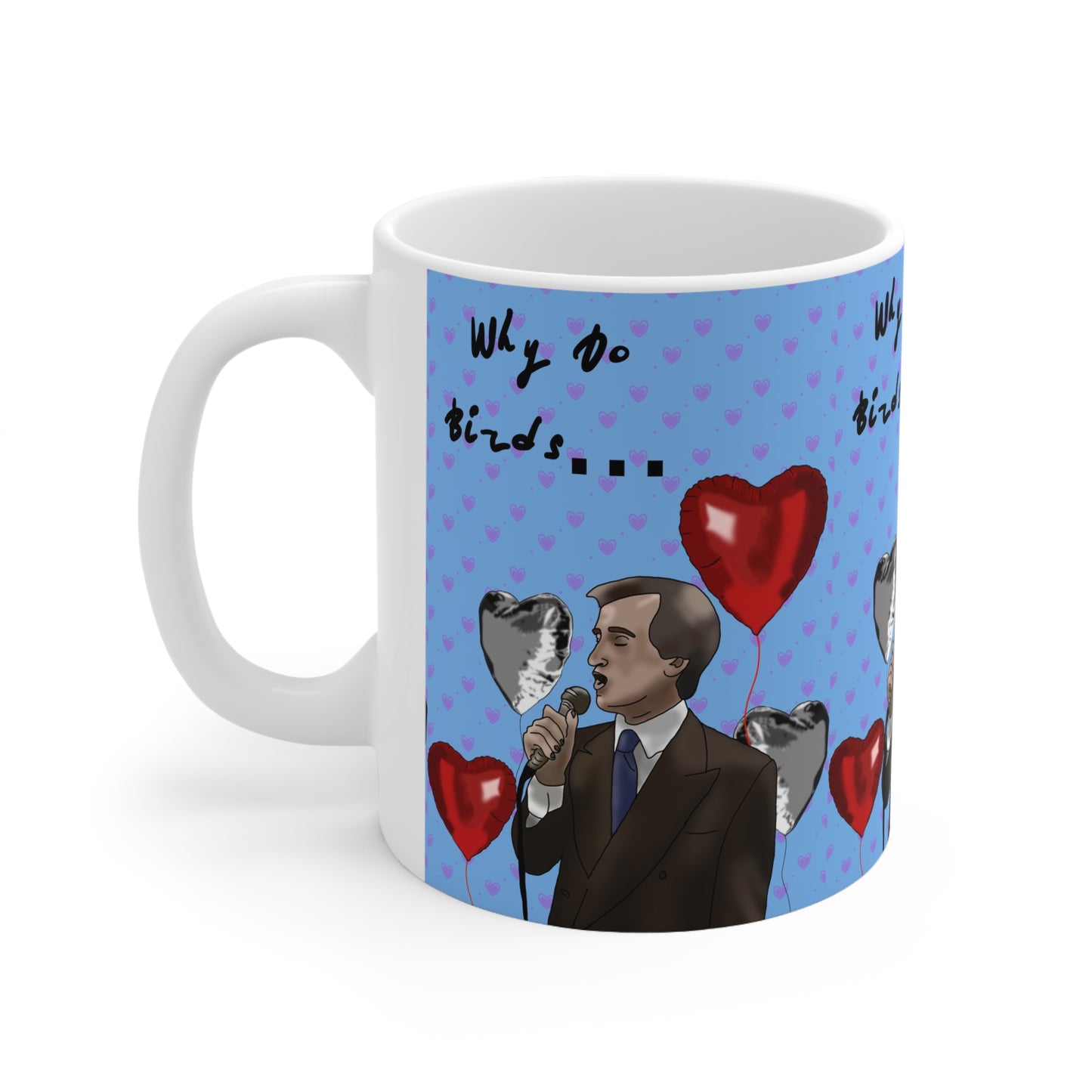 Alan Partridge – “Why Do Birds?” Funny Retro Singer Valentine Heart Design