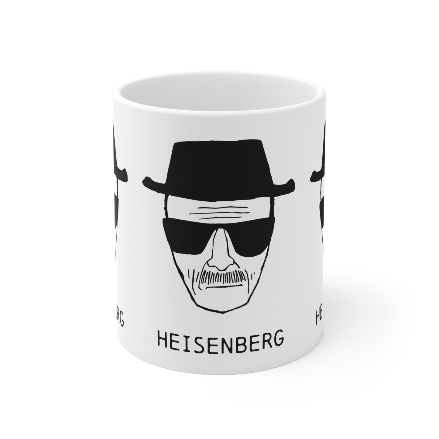 Heisenberg Face Mug — TV Show Walter White Coffee Cup (11oz & 15oz)