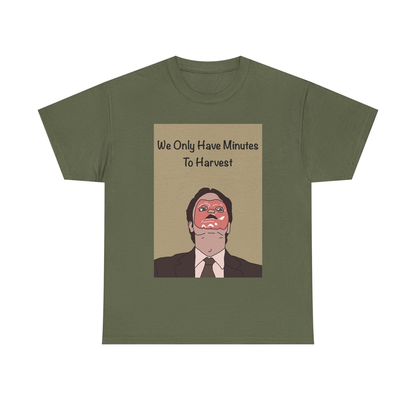 The Office Dwight Schrute Graphic T-Shirt — 'We Only Have Minutes To Harvest'