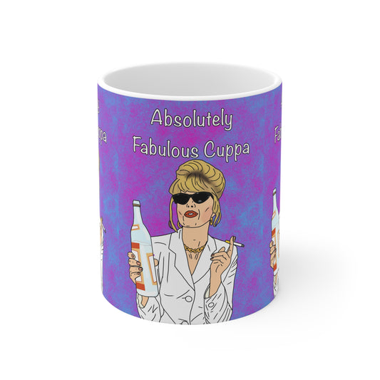 Absolutely Fabulous Cuppa Mug — Funny Retro Ceramic Coffee Cup