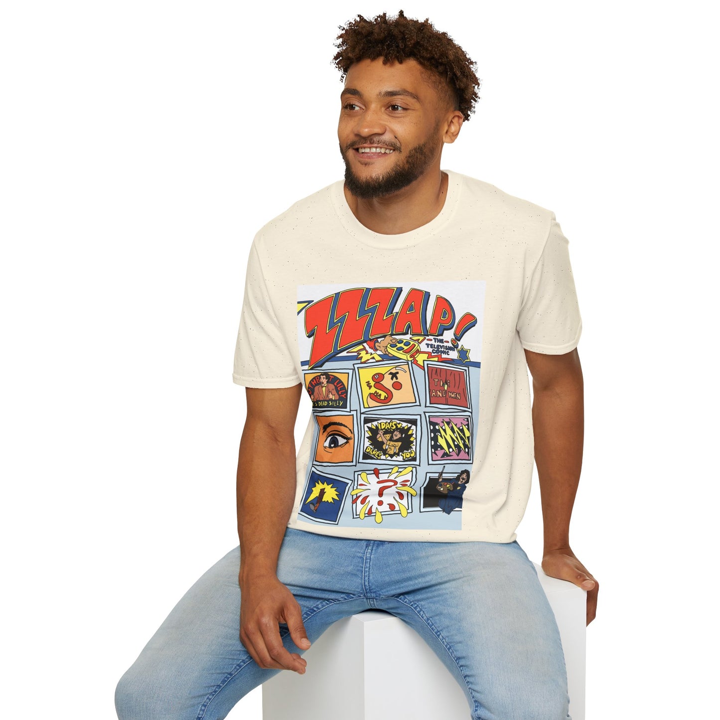 ZZZAP! TV Show 90s Comic Panel Graphic T-Shirt