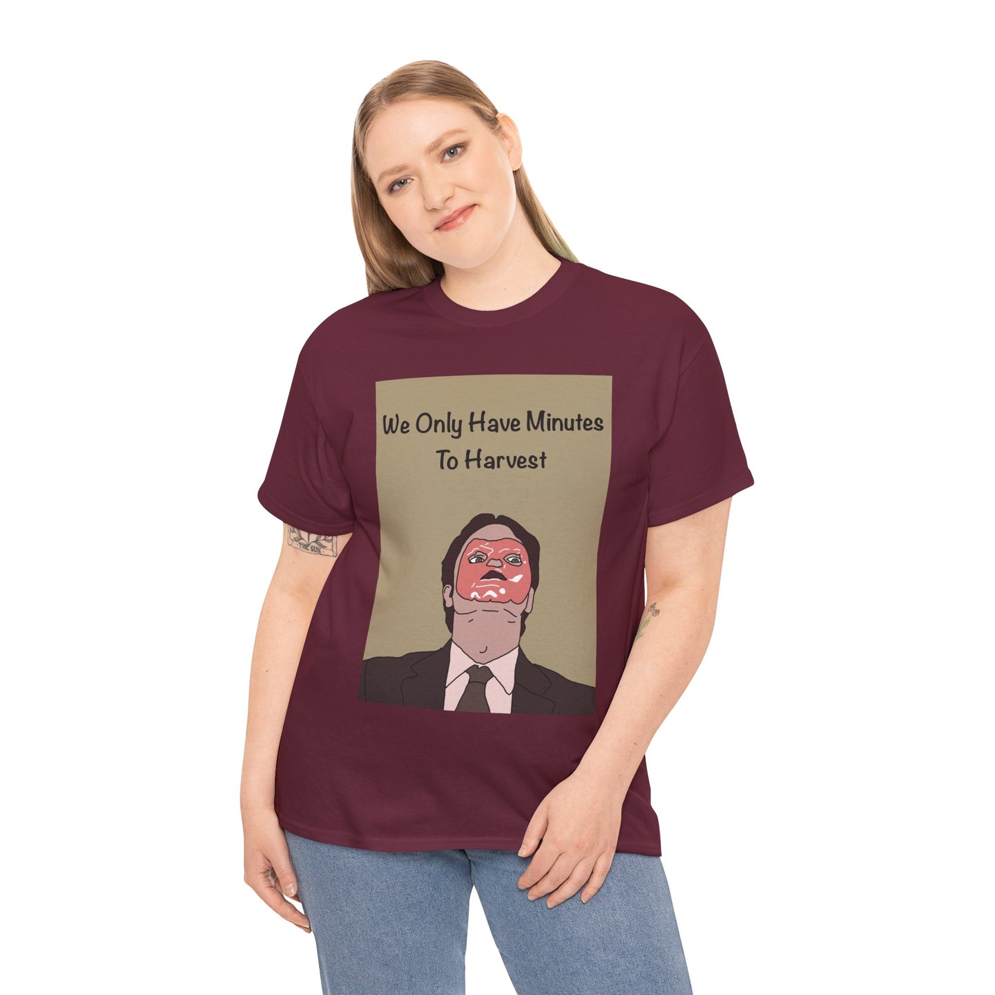 The Office Dwight Schrute Graphic T-Shirt — 'We Only Have Minutes To Harvest'