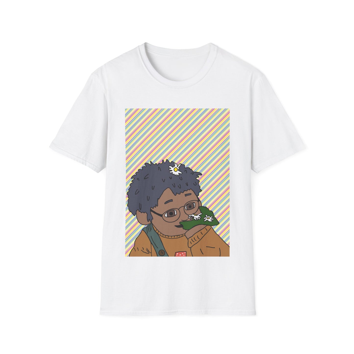 Retro T‑Shirt — Tom Sniffing Flowers Graphic Tee