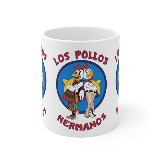 Breaking Bad Los Pollos Hermanos Ceramic Coffee Mug — 11oz & 15oz Retro Logo