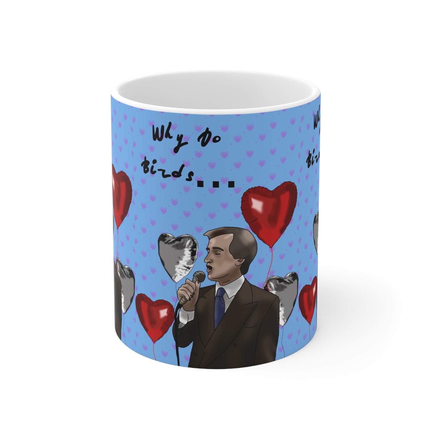Alan Partridge – “Why Do Birds?” Funny Retro Singer Valentine Heart Design