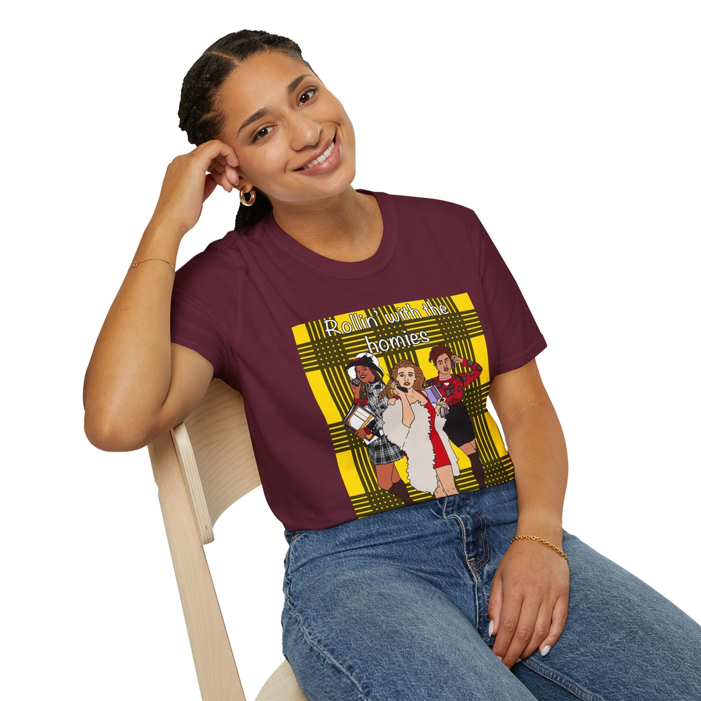 90s Clueless Graphic T-Shirt — ‘Clueless’ Plaid Inspired Retro Femme Tee
