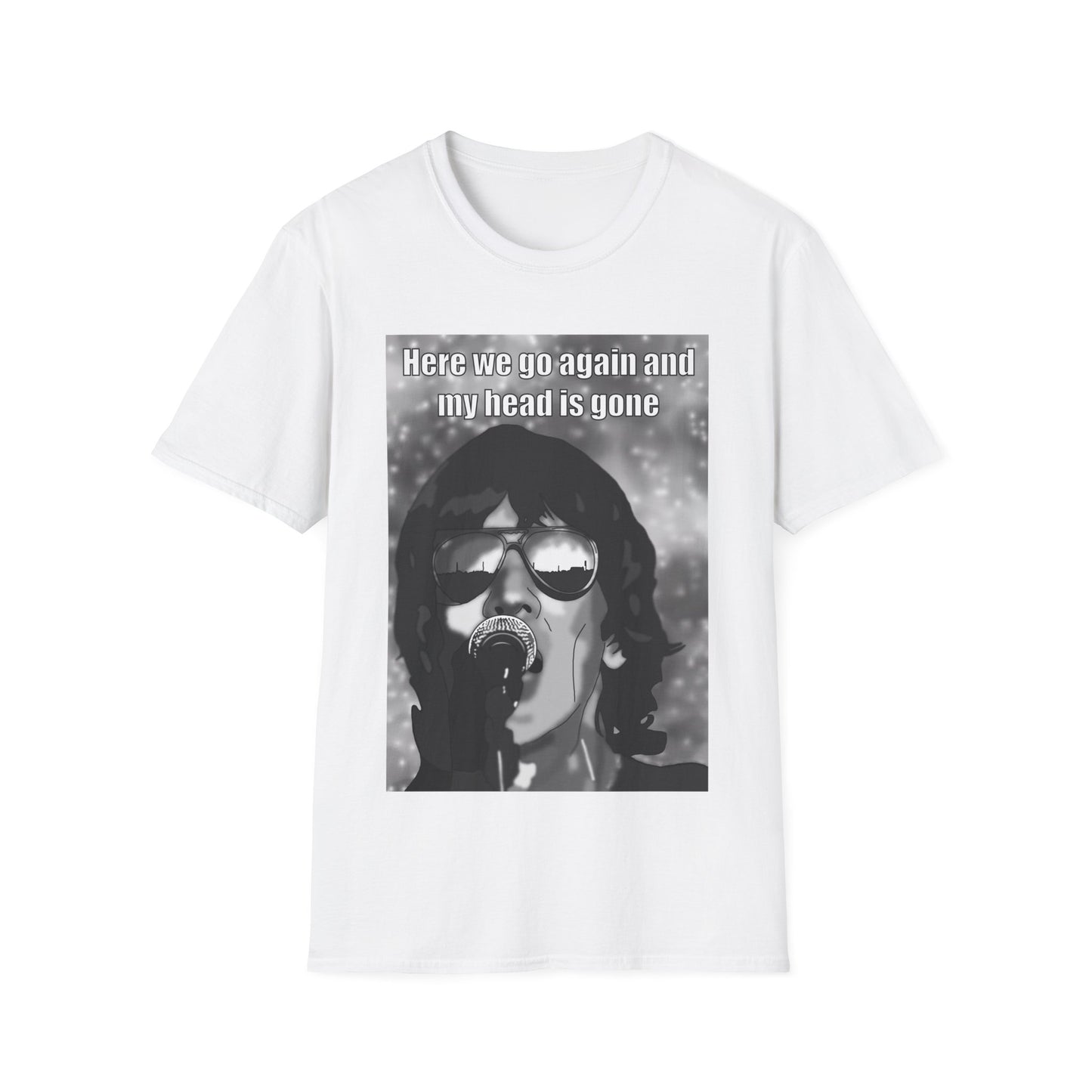 Richard Ashcroft Here We Go Again Lyrics T-Shirt — Vintage Rock Singer Graphic Tee