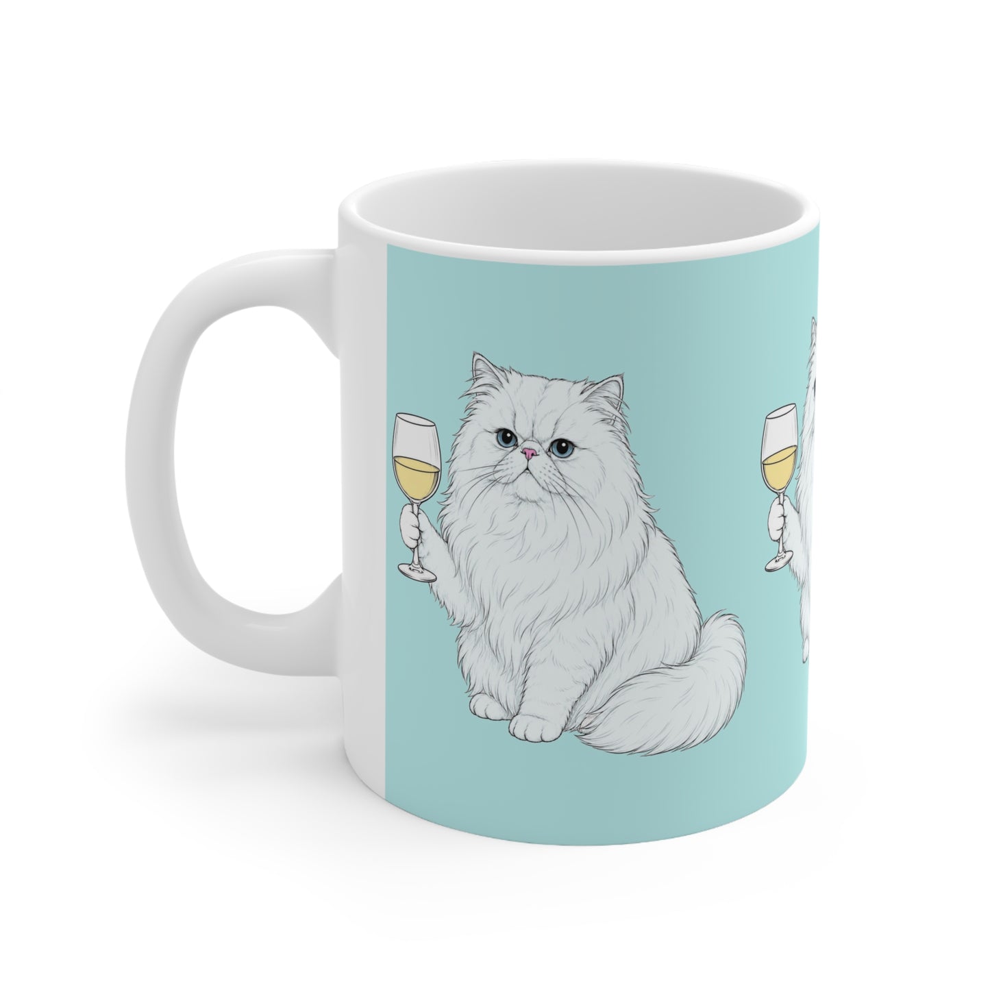 Persian Cat | Blue Wine Mug | More Jam