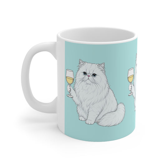 Persian Cat | Blue Wine Mug | More Jam