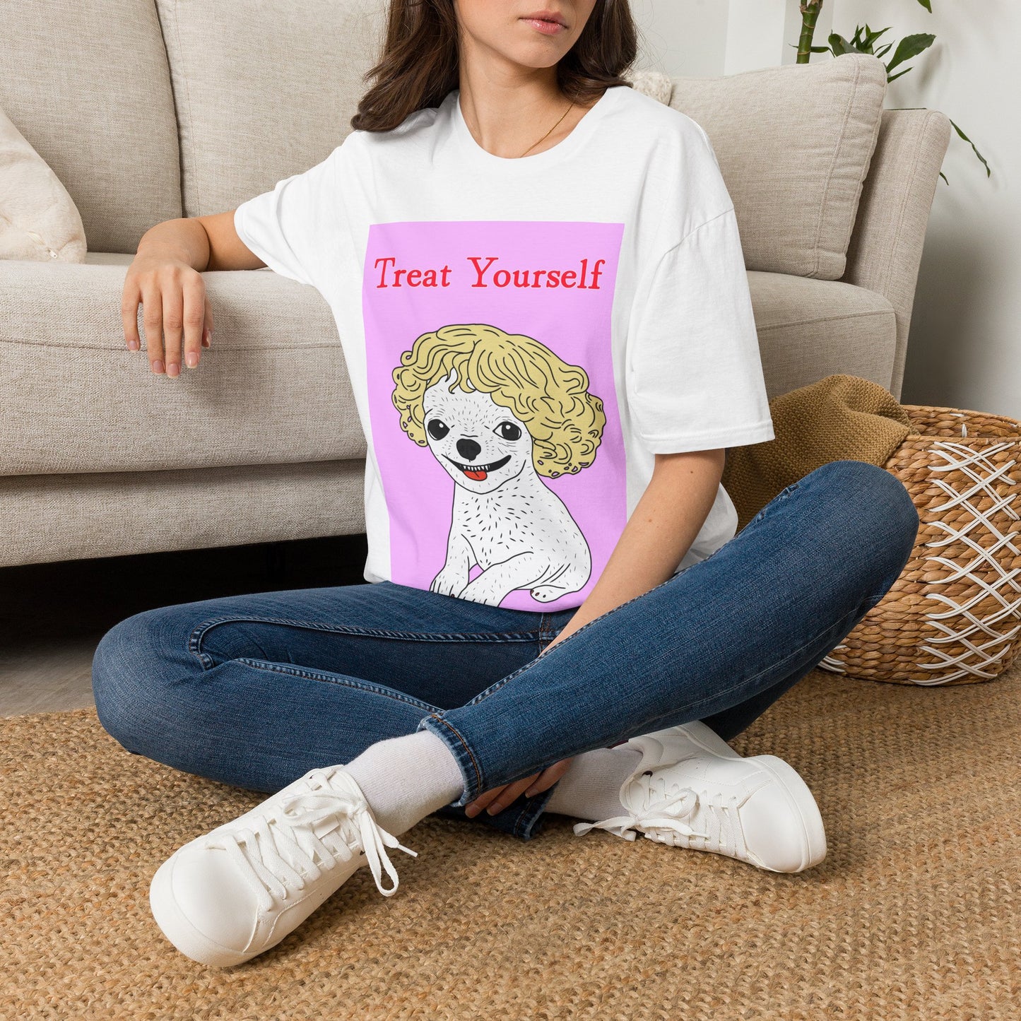 Treat Yourself Pink Chihuahua T Shirt