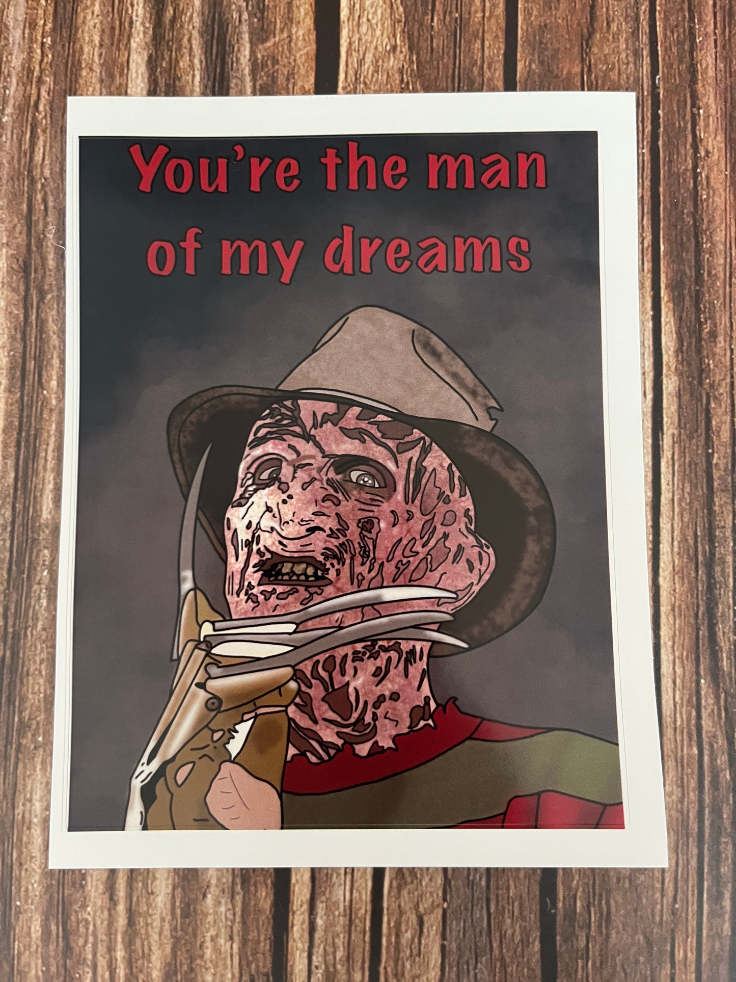 Freddie Krueger Man Of My Dreams Wine Label