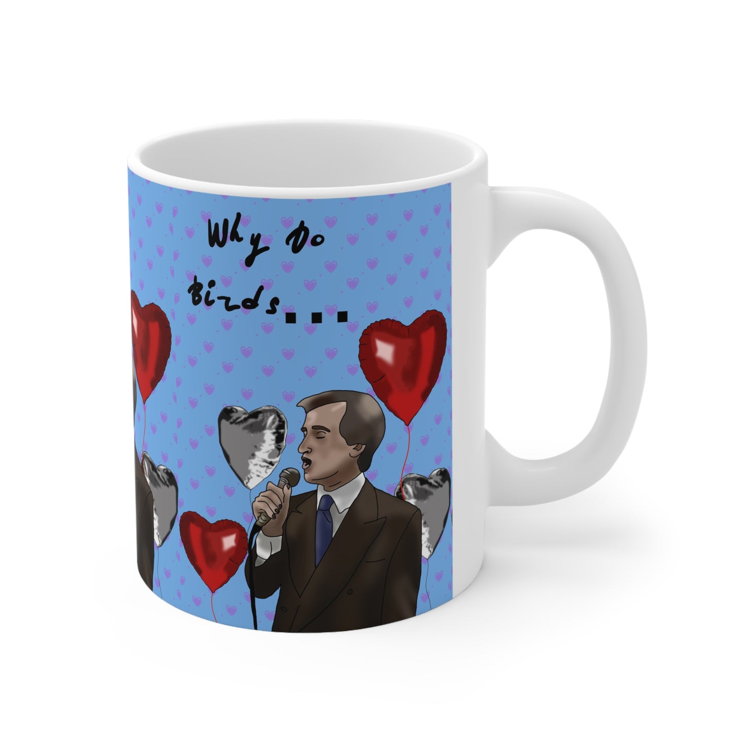 Alan Partridge – “Why Do Birds?” Funny Retro Singer Valentine Heart Design
