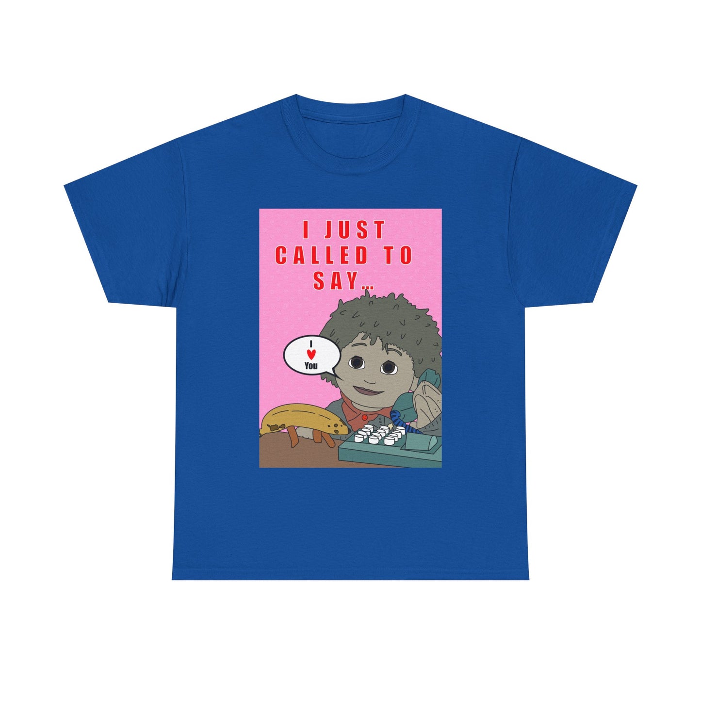 Limited Edition Valentines Day “I Just Called to Say I  You” Cartoon Graphic T-Shirt