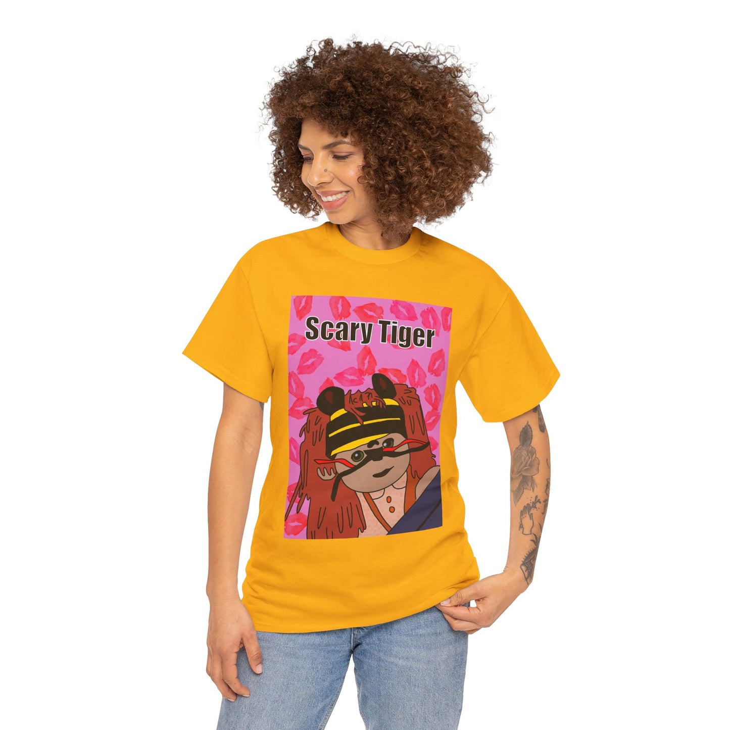 Limited Edition Valentines Day Scary Tiger Graphic Tee