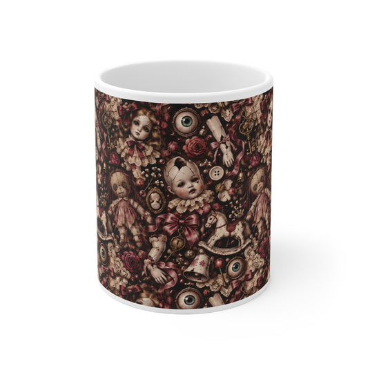 Creepy Doll | Gothic Pattern Mug | More Jam