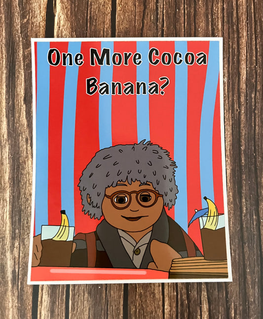 Cocoa Banana Wine Sticker Labels