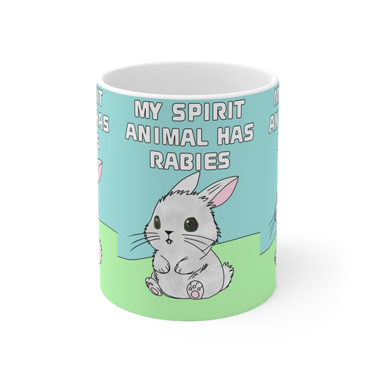My Spirit Animal Has Rabies | Funny Bunny Mug | More Jam