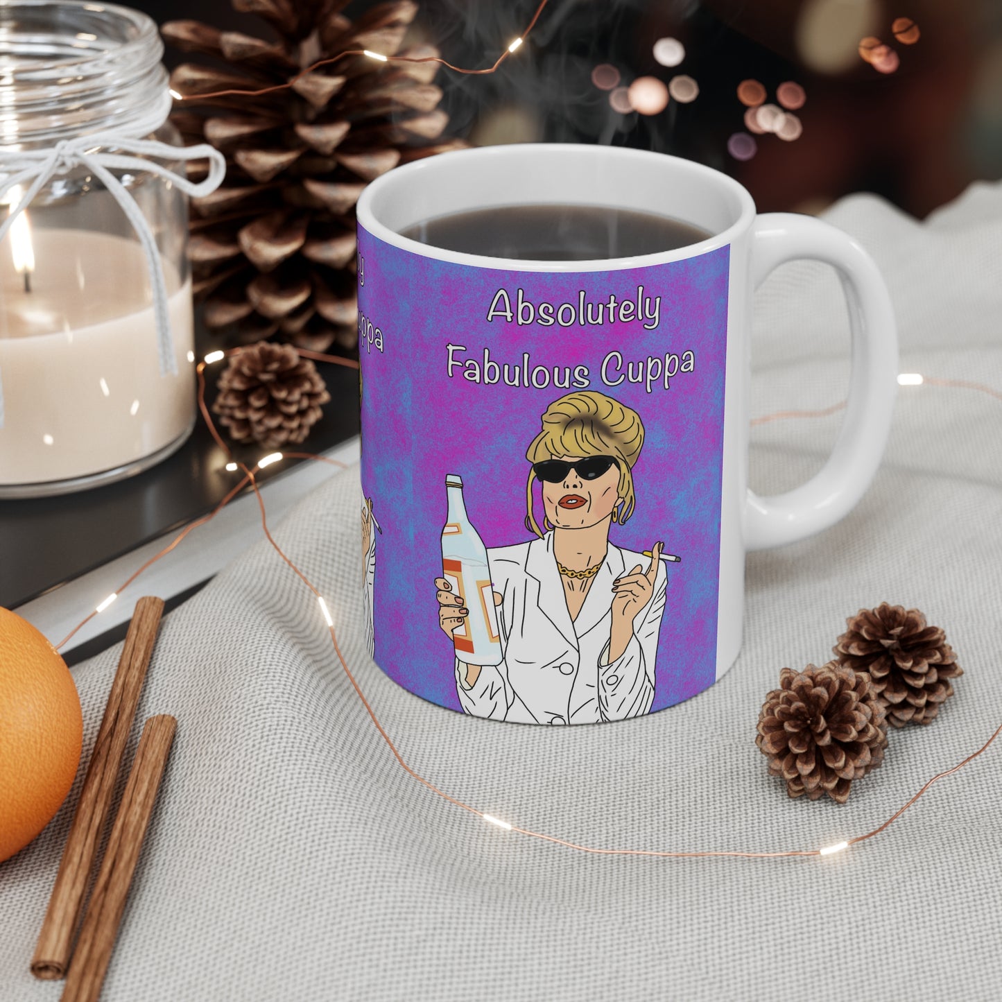 Absolutely Fabulous Cuppa Mug — Funny Retro Ceramic Coffee Cup