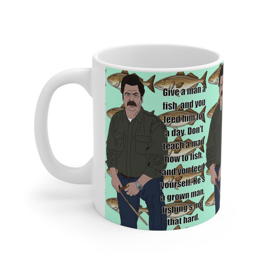 Parks & Recreation | Ron Swanson Fishing Mug | More Jam
