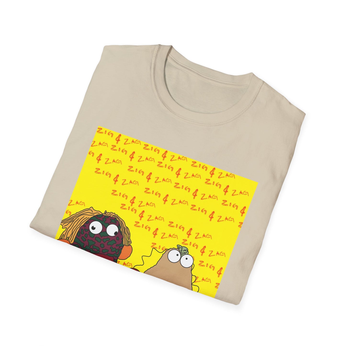 Zig & Zag 90s Graphic T-Shirt — Colorful Puppet Duo Pop Art Tee