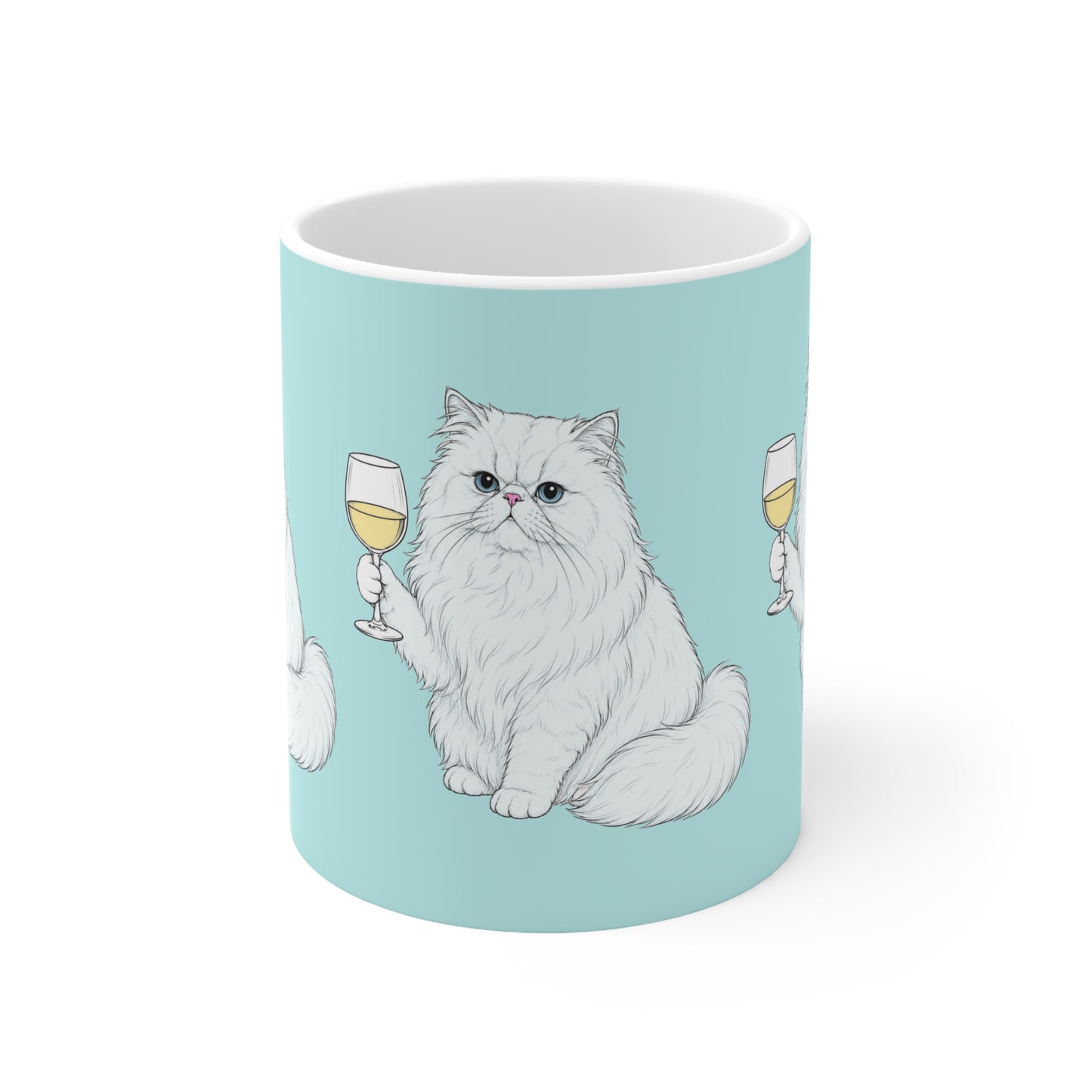 Persian Cat | Blue Wine Mug | More Jam