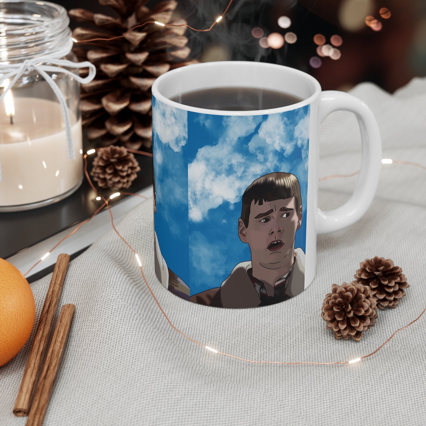 Lloyd Christmas Comedy Movie Mug — Classic Dumb & Dumber Ceramic Coffee Cup