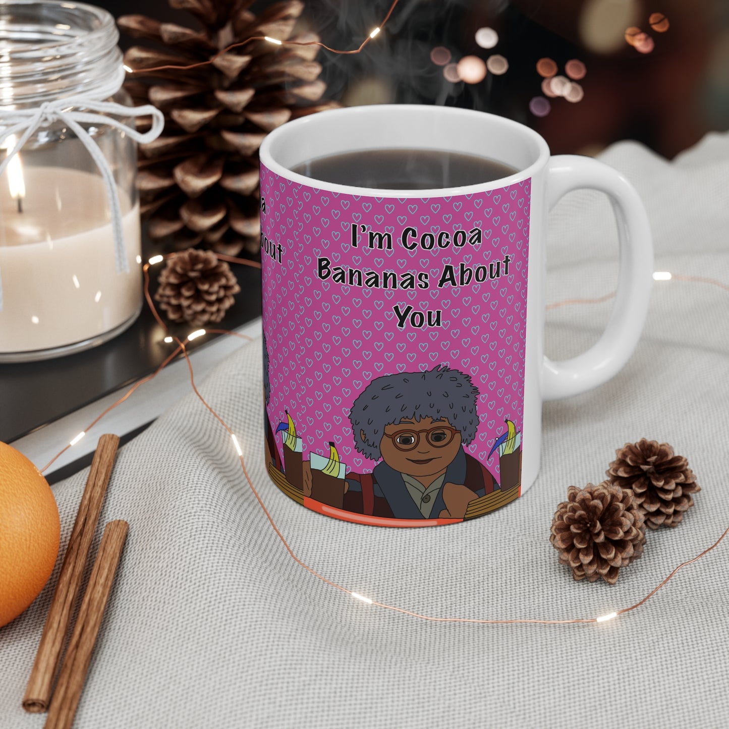 Ceramic Mug — "I'm Cocoa Bananas About You"