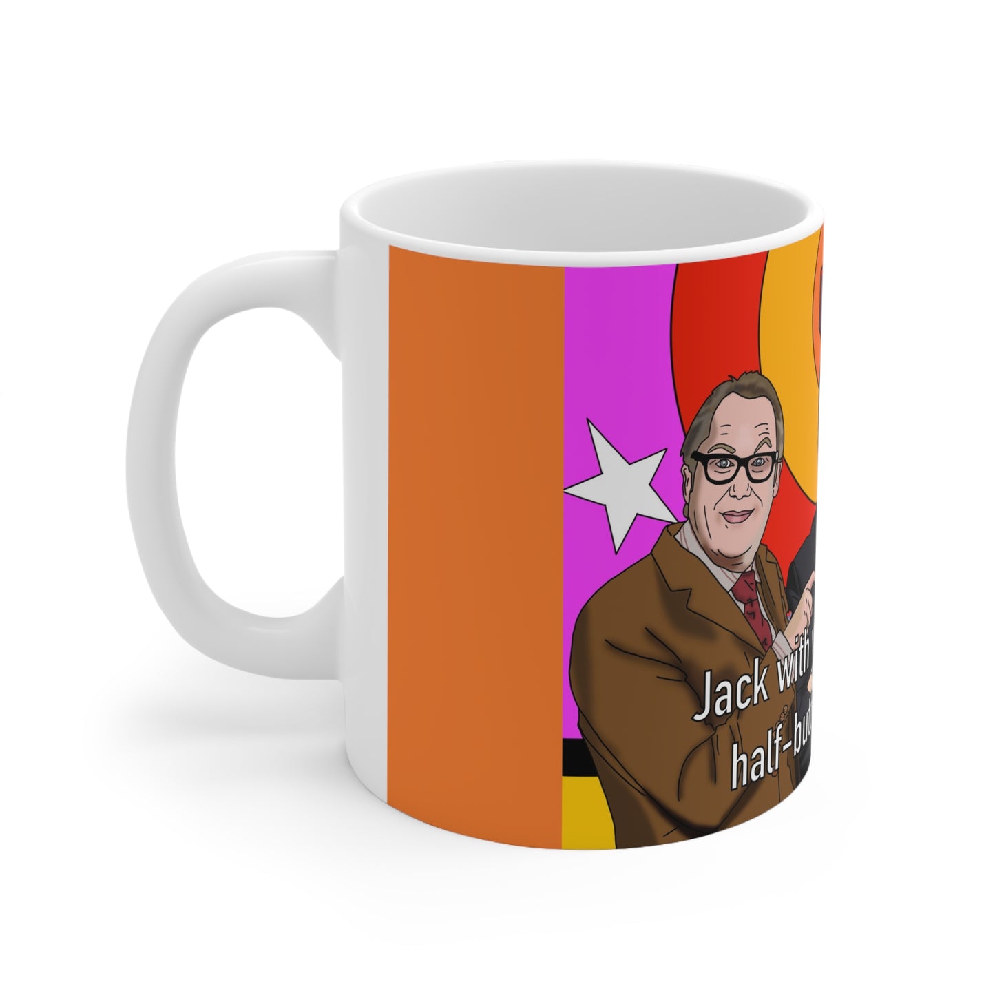 Shooting Stars Ceramic Mug — 'Jack with Your Face Like a Half-Buttered Bollock'