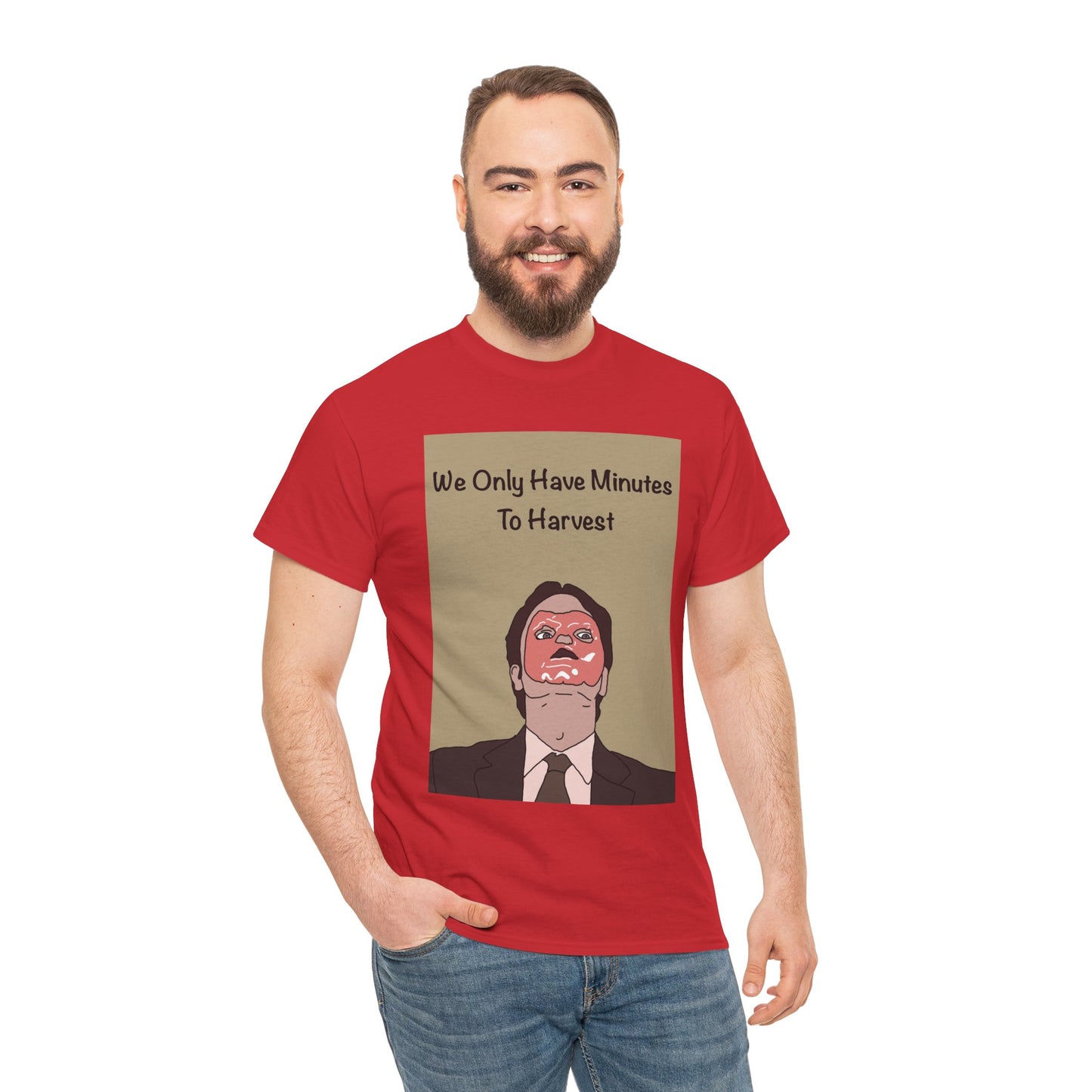 The Office Dwight Schrute Graphic T-Shirt — 'We Only Have Minutes To Harvest'