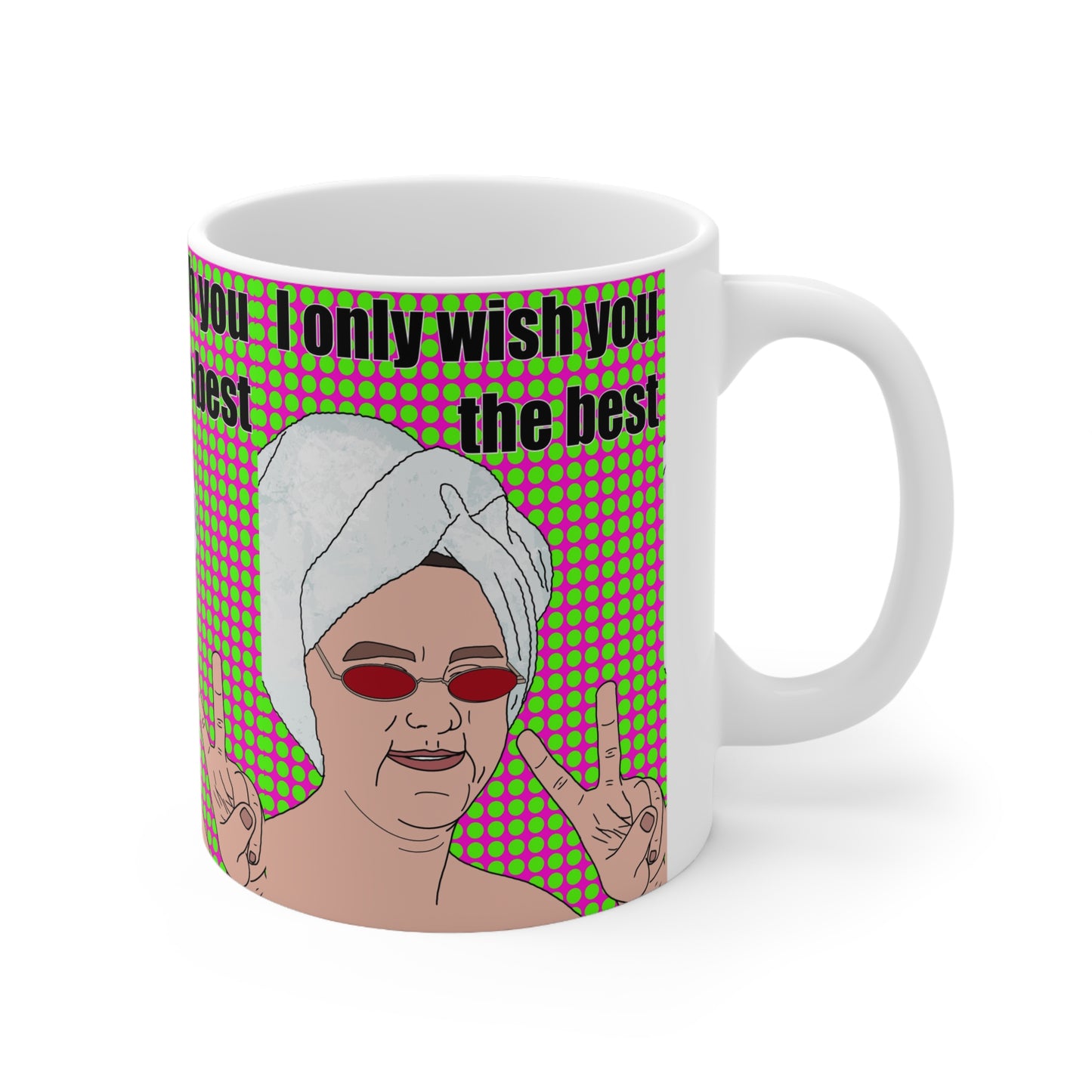 Lewis Capaldi Funny Retro ‘I Only Wish You the Best’ Ceramic Coffee Mug — Pop Art