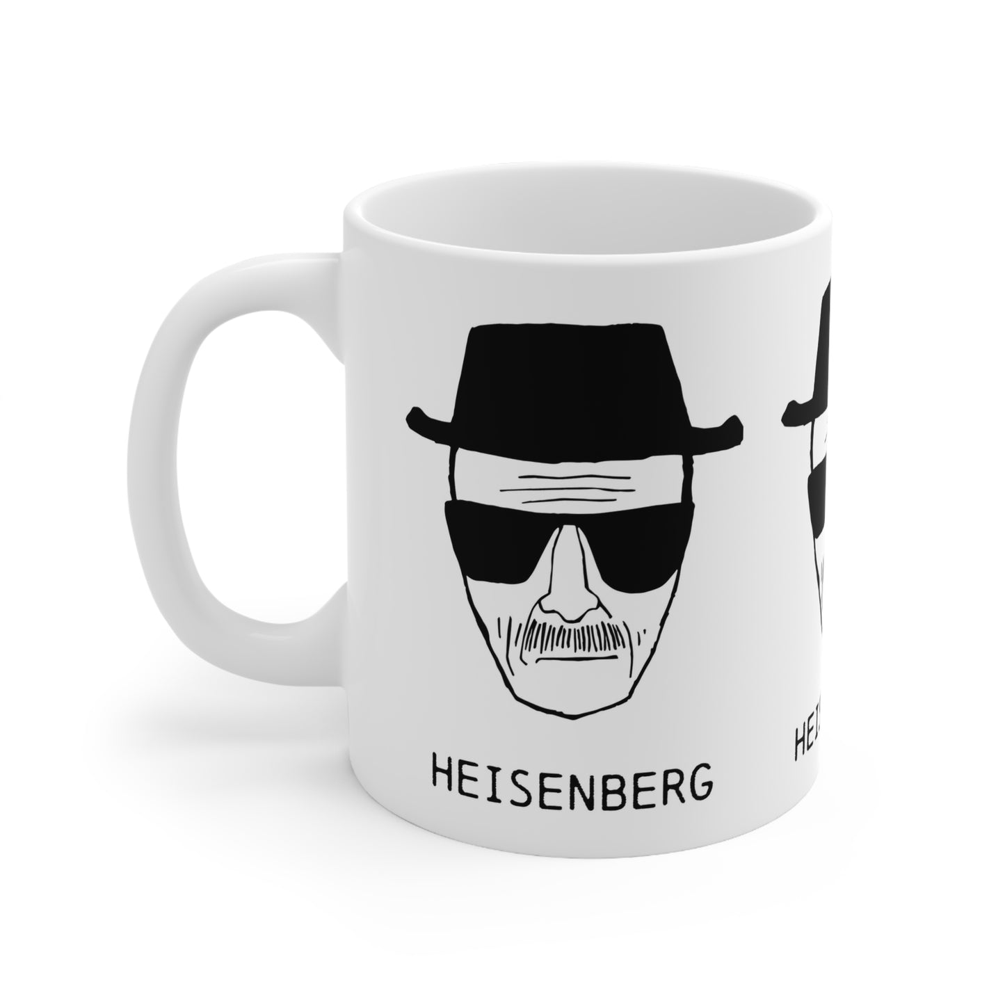 Heisenberg Face Mug — TV Show Walter White Coffee Cup (11oz & 15oz)