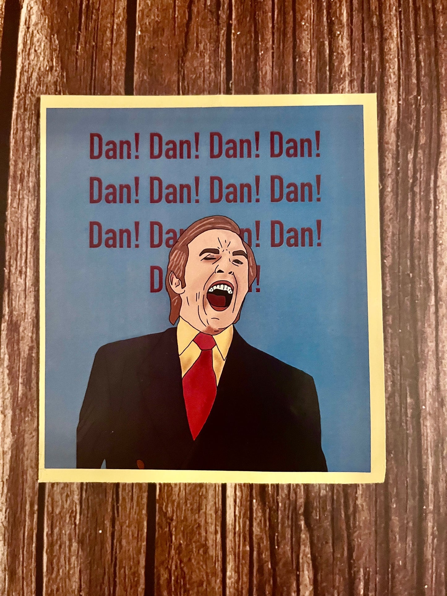 Alan Partridge Dan Dan Dan Dan Wine Sticker Labels