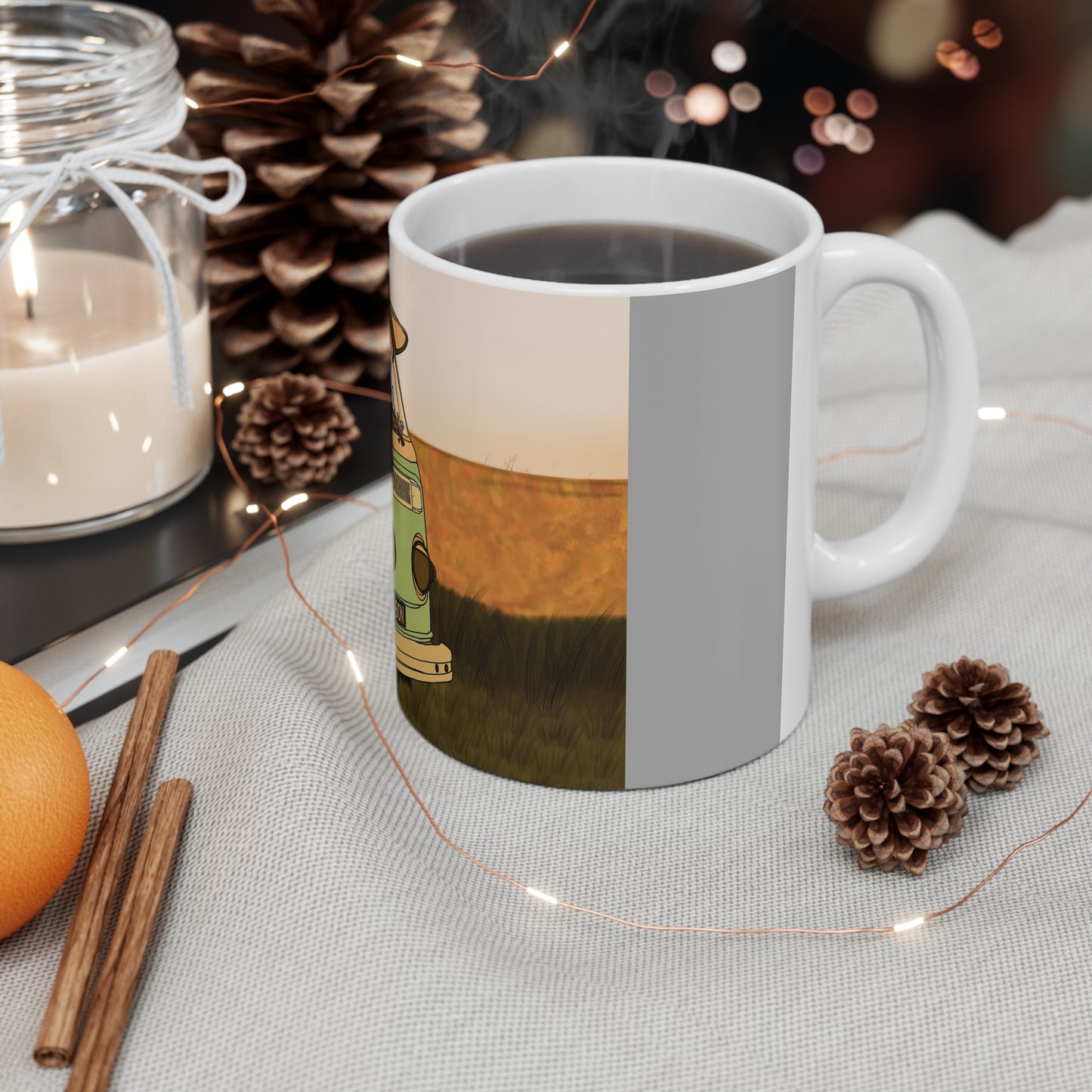 Camper Van Ceramic Coffee Cups