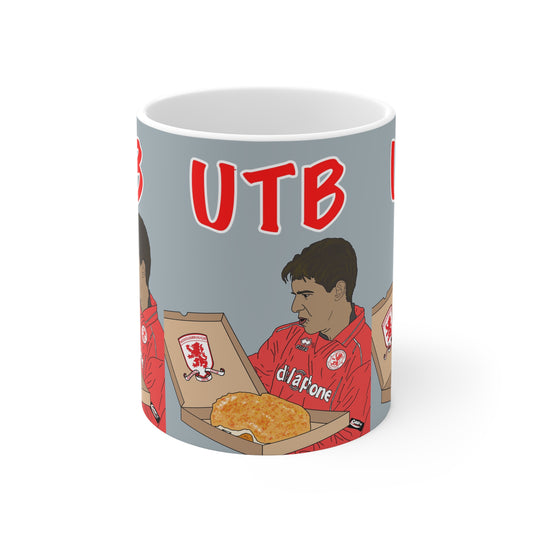 UTB Football Fan Mug — Parmo Retro Player Illustration