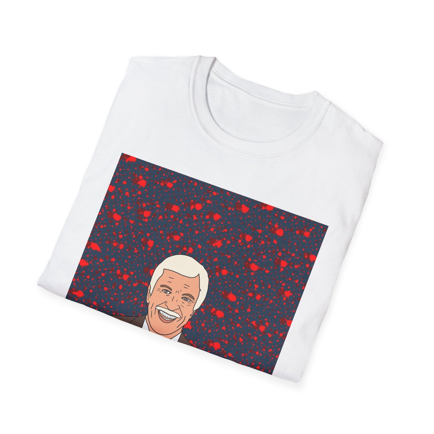 Dick Van Dyke Diagnosis Murder Graphic T-Shirt — Vintage Host Portrait with Skull Illustration